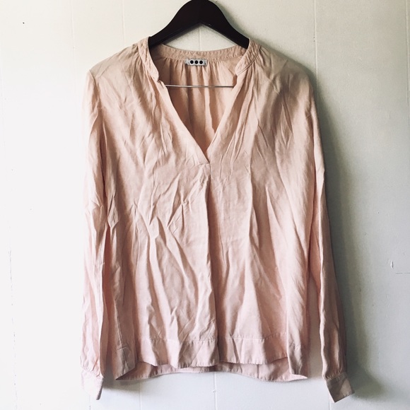 Anthropologie Tops - • anthro three dots peachy pink popover blouse •